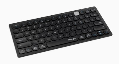 Multi-Device Dual Wireless Compact Keyboard on white background