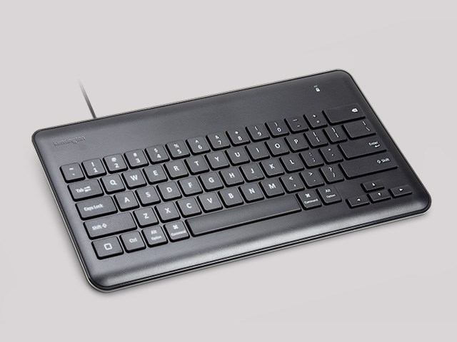 Wired Keyboard for iPad® with Lightning™ Connector on grey background