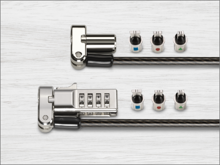 Universal 3-in-1 Lock on grey background