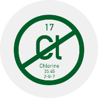 Chlorine-free paper icon