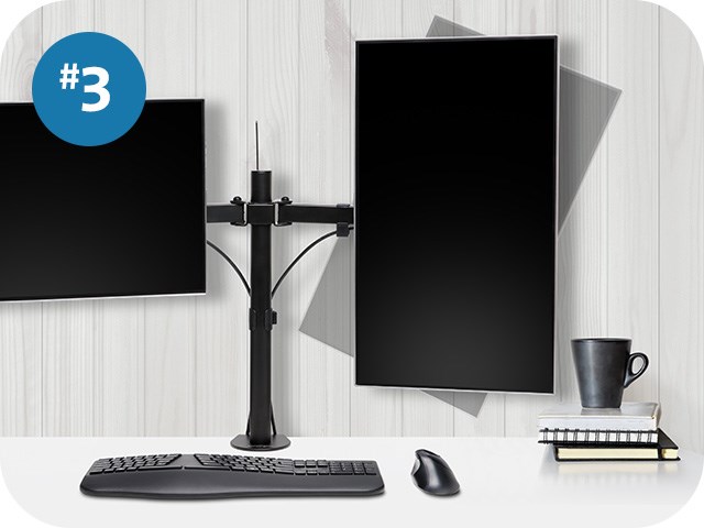 Monitor Mount with Single and Dual Arm Components