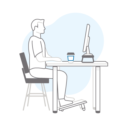 Illustration of man working at home